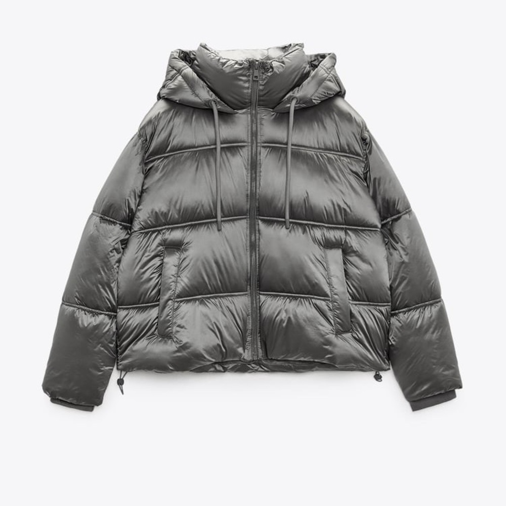 Zara Hooded Silver Puffer